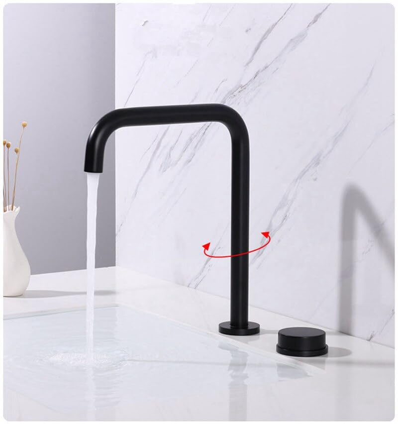 Robinet d'évier orientable à 360 degrés finition or brossé durable