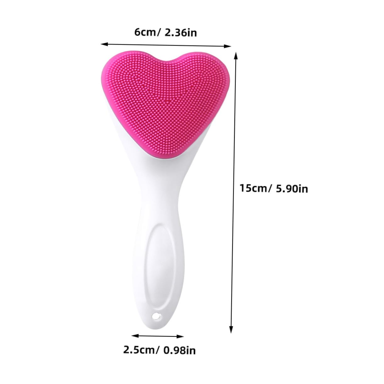 Vaguelly Silicone Face Cleaning Brush Heart Shape Women's Manual Face Wash Tool