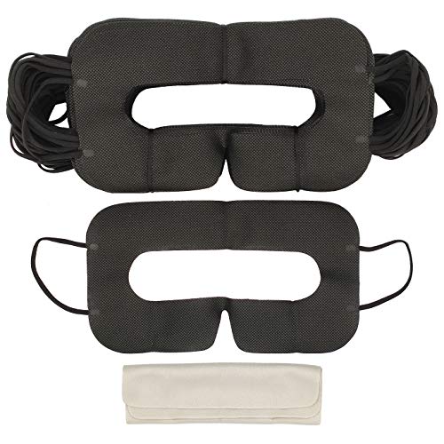 VR Mask 50 Pcs Disposable Face Cover Mask for HTC/PS VR/Gear VR/Oculus (Black)