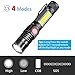 Karrong Taschenlampe LED Aufladbar mit Magnet COB Seitenlicht Zoombar, Helles Licht 3000 Lumen USB Taschenlampe mit Akku Wasserdicht, 4 Modi für Outdoor Wandern Camping Notfall