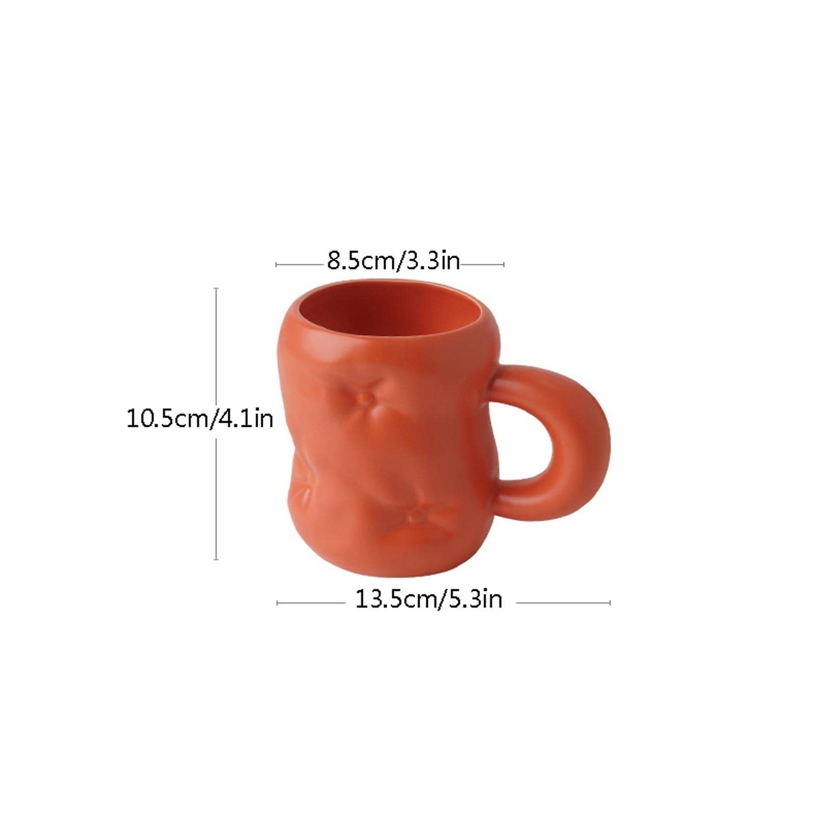 MRKU Tazze da caffè, Tazze da tè, Tazze da Latte, Tazze in Ceramica Creative, Grandi capacità, Tazze da caffè, Tazze da Coppia, Regalo per Ragazza, 13,2 Once per Cappuccino