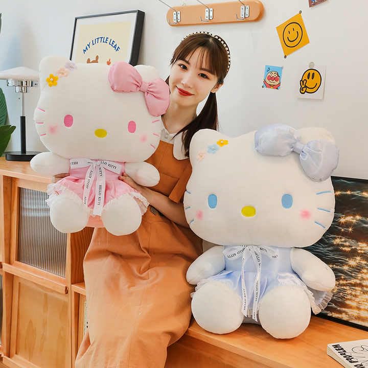 Image of Tinytotem Ultra-Cute Multicolor Kitty Super Soft Plush Toy - 35cm Adorable Cat Design with Fluffy Fur, Huggable Comfort, and Vibrant Colors for Kids, Collectors, and Gifting (Pack of 1)