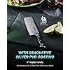 KYOKU Gin Series Nakiri Knife, 7" Vegetable Knife, Japanese VG10 Damascus Stainless Steel Kitchen Knife with Silver Ion Blade G10 Handle & Mosaic Pin, Professional Chef Knife for Veg Fruit Meat