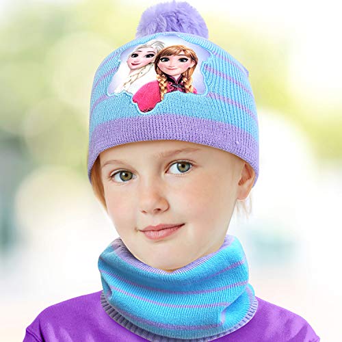 Disney Girls' Minnie Mouse or Frozen Winter Hat, Mittens or Gloves, and Gaiter Three Piece Set (2-7)2
