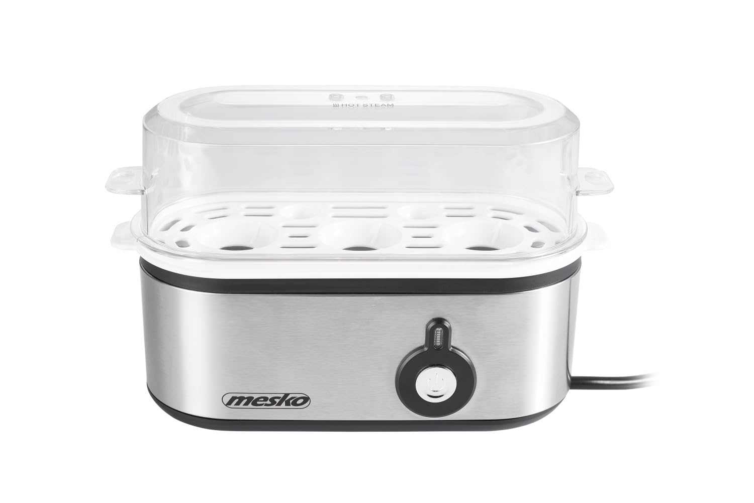 MESKO MS 4485 HERVIDOR DE HUEVOS 3 HUEVO (S) 210 W NEGRO, PLATEADO, TRANSPARENTE