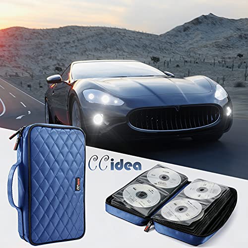 image for CCidea 96 Capacity CD/DVD Case Holder Portable Wallet Disc Storage Bin