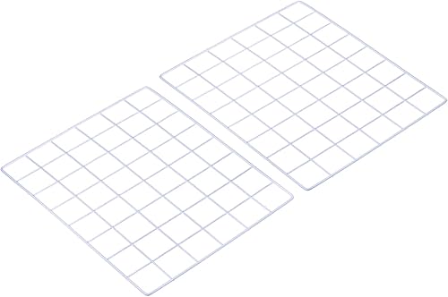 PATIKIL Panel de rejilla de alambre de 16 x 12 pulgadas, paquete de 2 paneles decorativos de rejilla de pared, decoración de fotos, organizador