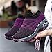 LEADER SHOW Women's Slip-On Walking Shoes Comfortable Loafers Casual Non-Slip Nursing Shoes Fashion Platform Sneakers (8.5, Purple)