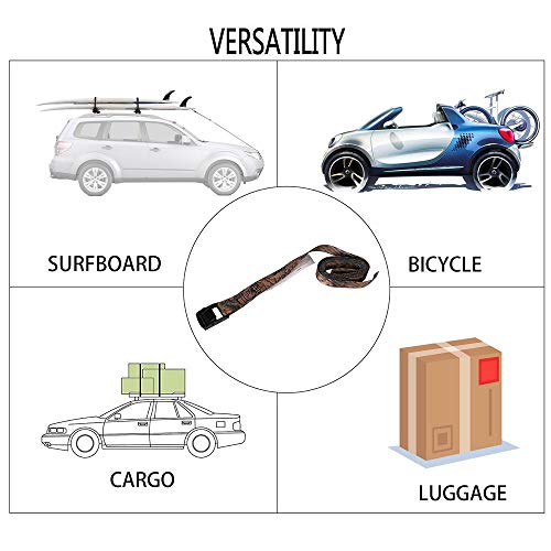 Xstrap Standard Cam Buckle Straps 6Pk 8Ft Powersports Tie-Downs 1-Inch Camouflage Lashing Straps With Carrying Bag, Ideal For Securing Cargo, Luggage #TOP6