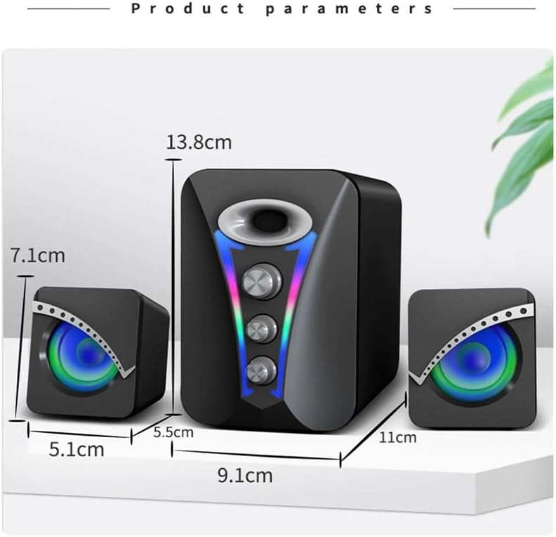 High Volume Wired Speakers with Microphone and Suitable for Desktop and Laptop Computers image 3