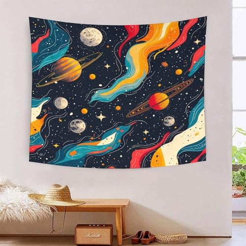 Couverture murale galaxie pour créer une ambiance d'évasion spatiale dans un salon