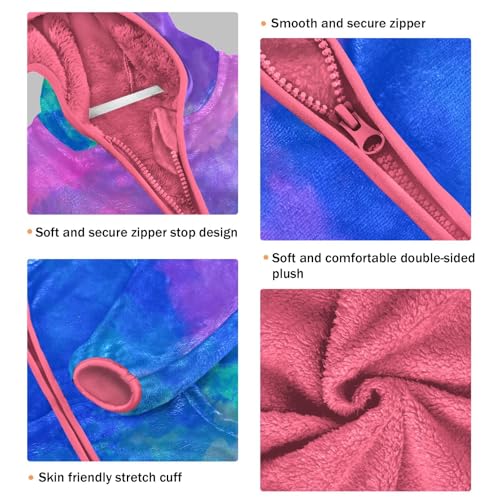 GuoChe Digital Strokes Paint Abstract Sherpa Jacket3