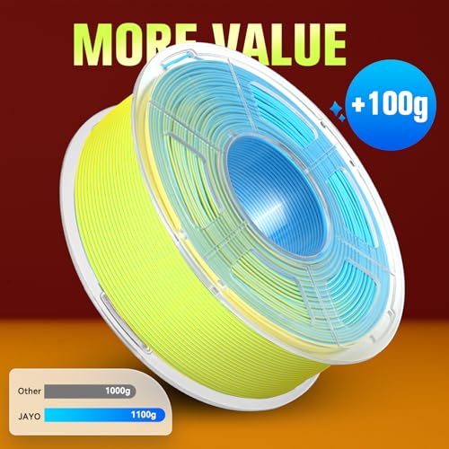Image of JAYO Dual Color Matte PLA 3D Printer Filament 1.75mm, Black-Red Two-Tone PLA, Matte Finish Hides Layer Lines, ±0.02mm Accuracy, 1.1kg (2.42 lbs) Spool, Fit Most FDM Printers