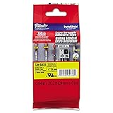 Brother TZES651 TZe Extra-Strength Adhesive Laminated Labeling Tape, 1-Inch w, Black on Yellow