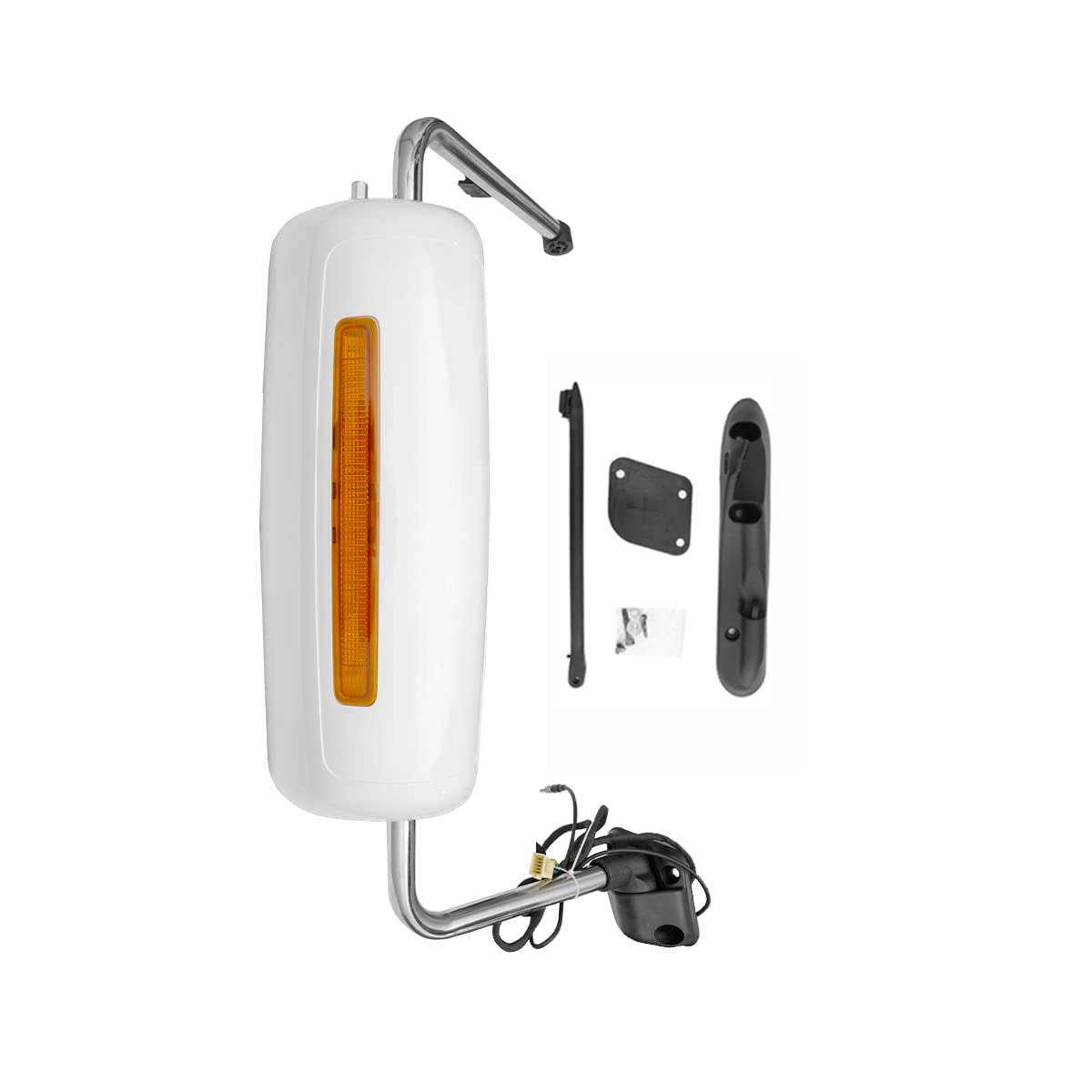 High Soar Heated White Door Mirror Assembly for 2008-2018 International Durastar 4300 4400 7400 7600 8500 8600 Harvester Prostar Lonestar Workstar Transtar truck, Passenger/Right Side