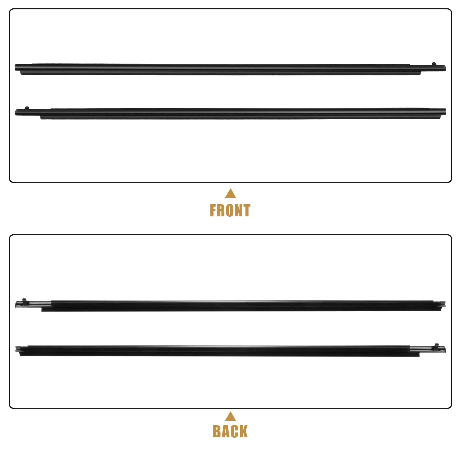 Front Windshield Molding For Scion TC 2005-2010 – Weatherstrip Gasket, 3-Side Black