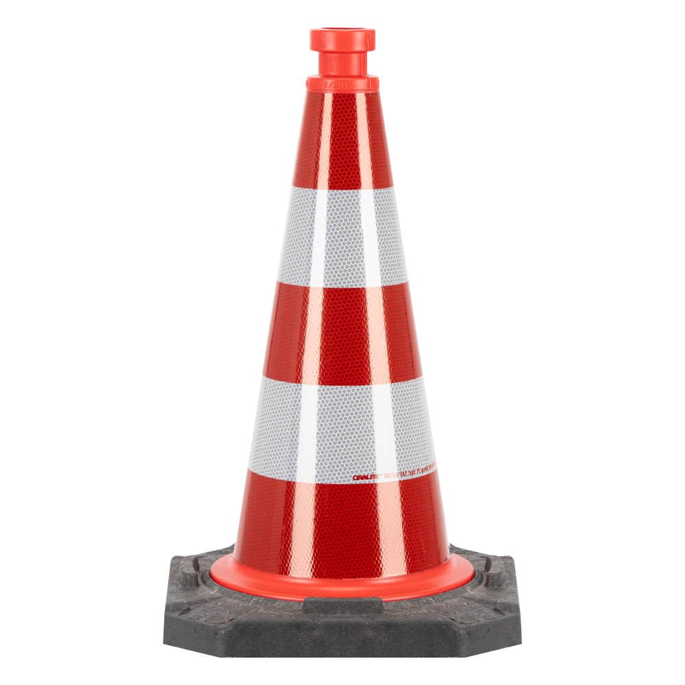 BIGPACK 5 x StVO Leitkegel RA2, BASt, reflektierend rot/weiß, 50 cm, Art.-Nr. 609608 | Leitkegel | Pylone | Markierungskegel