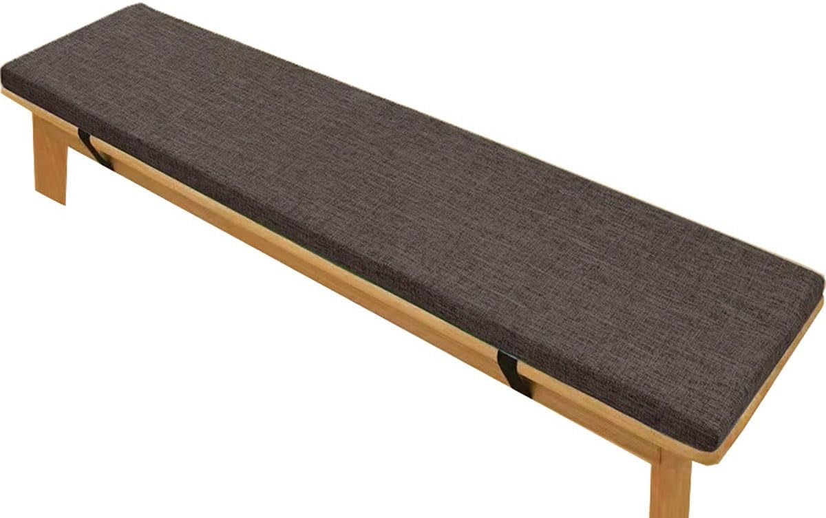 Coussin de banc de jardin 160 cm marron foncé pour vos repas conviviaux en terrasse