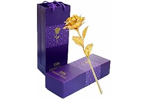 24K Rose Gold Dipped Flower Arranged in Elegant Gift Box