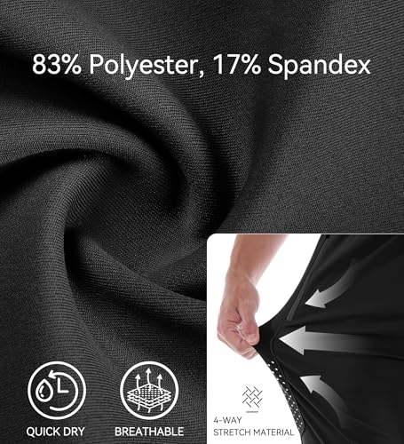 Men's Yoga Jogging Track Pants Running Casual Lounge Drawstring Dry Fit Breathable Athletic Active Fitness Pants Zip Pockets Black — view 6