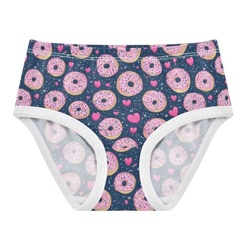 Wusikd Pink Doughnuts Girls' Underwear Cotton Girls Briefs Soft Toddler Underwear 2T