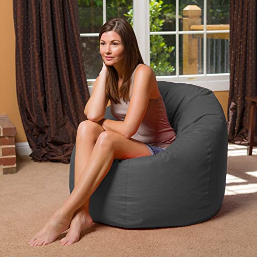 Posh Beanbags Bean Bag Chair, X-Large-48In, Heather Gray #TOP5