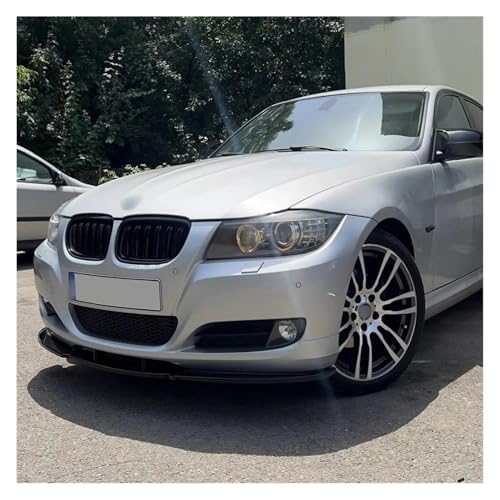 Protection pare-chocs BMW E90 E91 LCI : lèvre de protection look carbone - 4