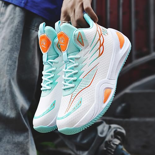 Image of Men's High-Top Basketball Shoes Anti-Slip and Wear-Resistant Soles Running Shoes Graffiti Design Fashionable Sports Shoes