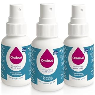 Oralieve Moisturising Dry Mouth Relief Spray (3 x 50ml), Hydrating Relief for Sore, Sensitive Mouths with Xylitol to Protect Teeth - Genuine Oralieve Dry Mouth Spray