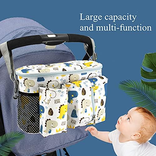 BOENTA Pram Organiser Pushchair Organiser Pram Storage Bag Pram Organiser Bag Pram Bags Baby Pram Accessories Pushchair Bag Baby Bags For Prams yellow