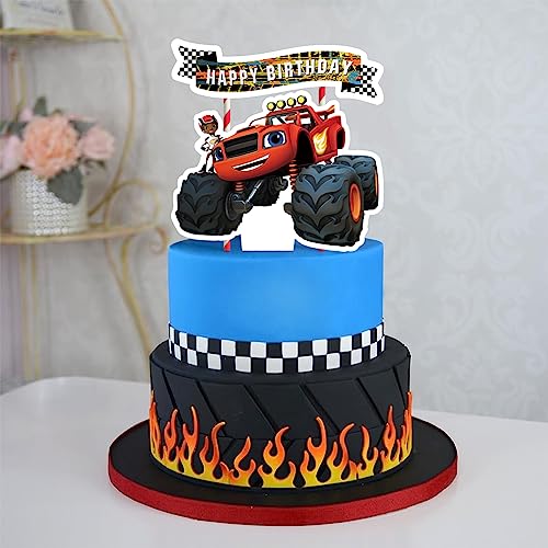 Hille Decor Party Supplies For Blaze And Monster Machines Cake Topper Cupcake Toppers Theme Birthday Supplies Favors #TOP2