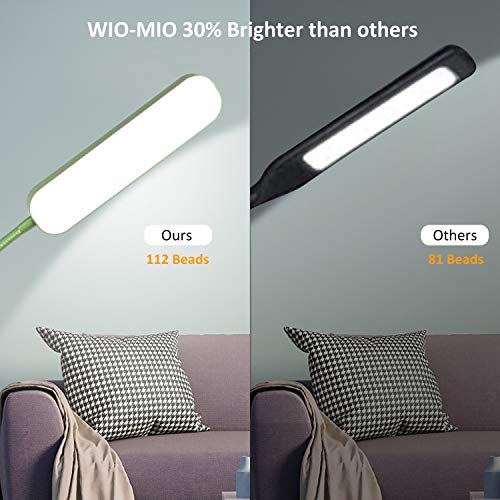 Wio-Mio Floor Lamp, 15W/1000Lm Bright Led Floor Lamp With 4 Color Temperature And Stepless Dimmer, Remote And Touch Control Reading Lamp, Adjustable Gooseneck Led Floor Lamp For Living Room #TOP1