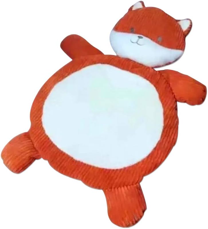 Lzttyee Baby Play Mat Plush Stuffed Animal Tummy Time Playmat for Baby Girl Boy Floor Mat Cushion for Nursery Baby Room Decorations (Fox)