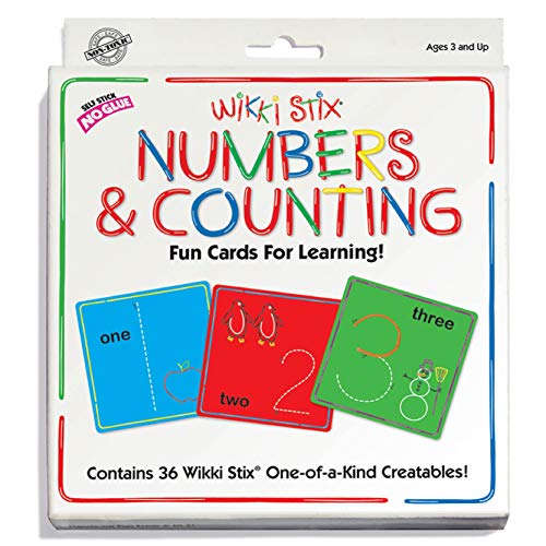 Wikki Stix  números y Contar Tarjetas diversión para el Aprendizaje