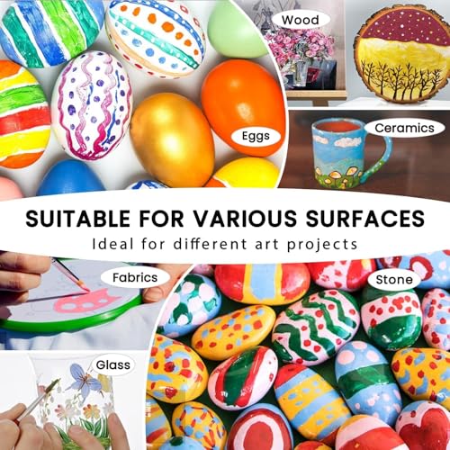 51% Off VigorFun 34-Piece Acrylic Paint Set with Brushes - Image 7