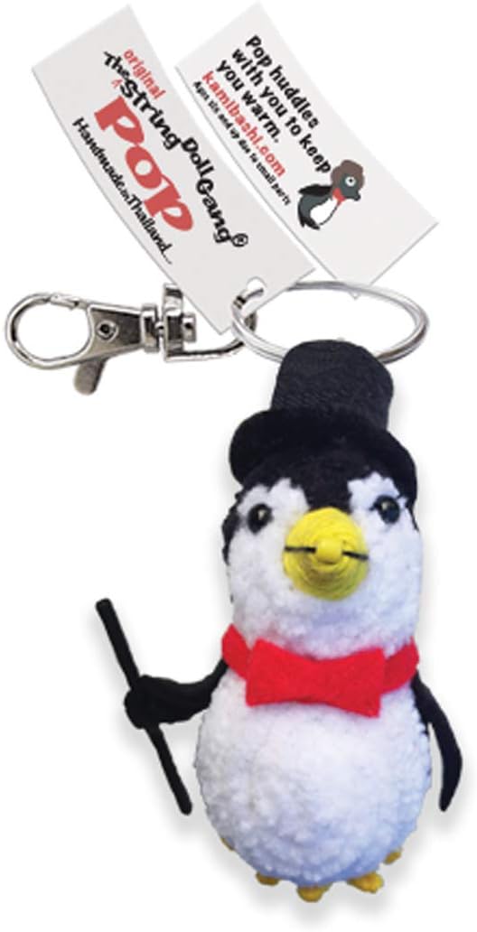 Pop the Penguin Original String Doll Gang Keychain Clip