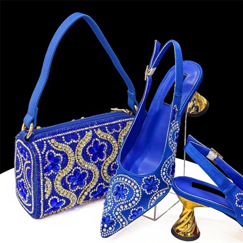 Women Shoes and Bag Set Fashion Handmade FlowersPrint Designs Decoration Lady Fashion Shoes and Bag Set Black2