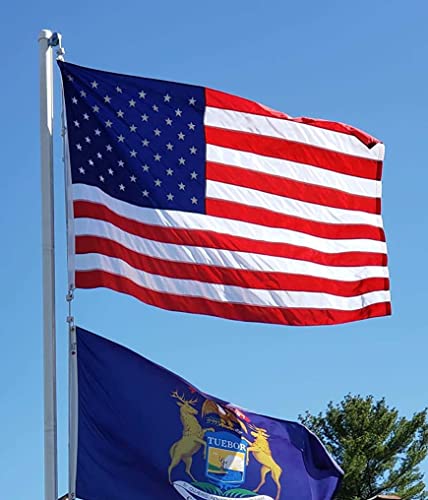 American Flag For 3X5 Ft Outdoor Us Flags Made In Usa Embroidered Stars Sewn Stripes Brass Grommets Foot Heavy Duty Nylony Perfect For Outdoor High Wind #TOP1