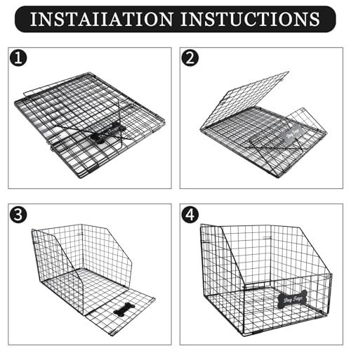 Geyecete dog toy basket Pet wire folding dog toy bin Trapezoid dog toy box Dog Toys Storage Toy box for dogs Chew-Proof Dog Food Toy Storage Container - Image 5