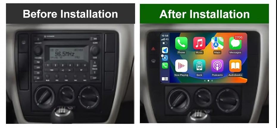 Radio de coche 2 DIN para VW Passat B5 con Carplay y Android Auto 2