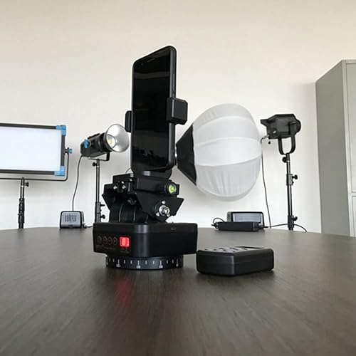 Miniatura 4 de YT-1000 Estabilizador de cabeza de trípode motorizado con cabeza panorámica motorizada giratoria para cámaras réflex digitales teléfonos con control
