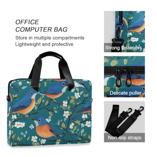 Funda para portátil con correa y asa 15.6 pulgadas azul miniatura 6