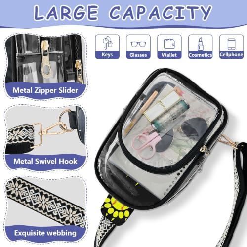 Bolso transparente linqin para estadios: pasa seguridad rápido en eventos con diseño de patitas 4