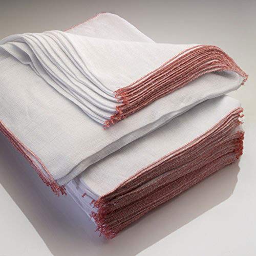 QPC Direct 100% Cotton Extra Large 36 x 46 cm White Dishcloths Premium Super Absorbent, 20 Pack