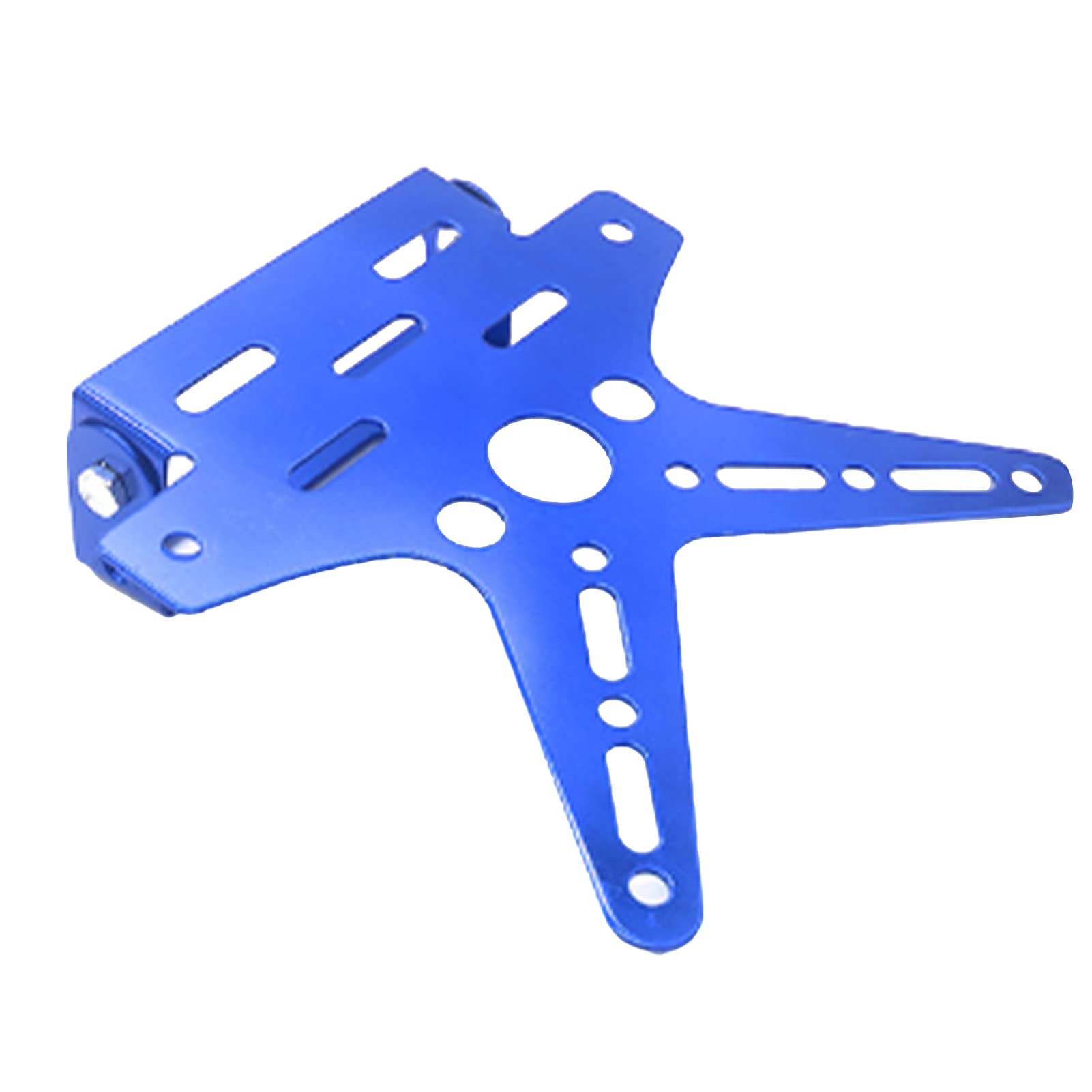 Portatarga Moto,Fydun Staffa Moto Porta Targa Moto Universale Angolo Regolabili,Staffa Portatarga Moto Anti-Ruggine Blu Staffa Luce Moto in Alluminio