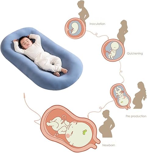 Miniatura 3 de HEOLIEN Almohada de alta calidad para recién nacido, suave algodón orgánico, transpirable, almohada para tumbona para recién nacido de 0 a 12 meses