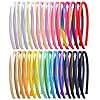 WJYX BOWS 30pcs/set Satin Headbands Set, Solid and Rainbow Colors Craft Headbands for Hair Accessories Making, Hair Hoops for Women Girls DIY Crafts Supplies #2