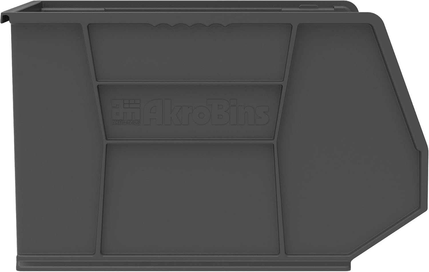 Akro-Mils 30270 AkroBins Plastic Storage Bins, Space-Saving Stackable Bins for Garage, Pantry, Craft Organization, 45,7 cm x 41,9 cm x 27,9 cm, Black, 3-Pack