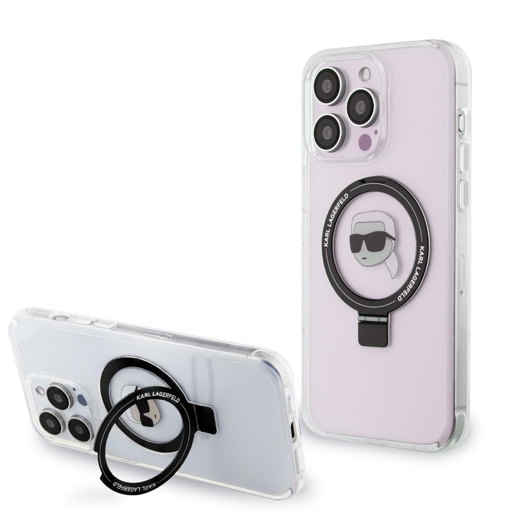 Karl Lagerfeld KLHMP15SHGKCNOT - Custodia rigida per iPhone 15 6.1, colore: Trasparente