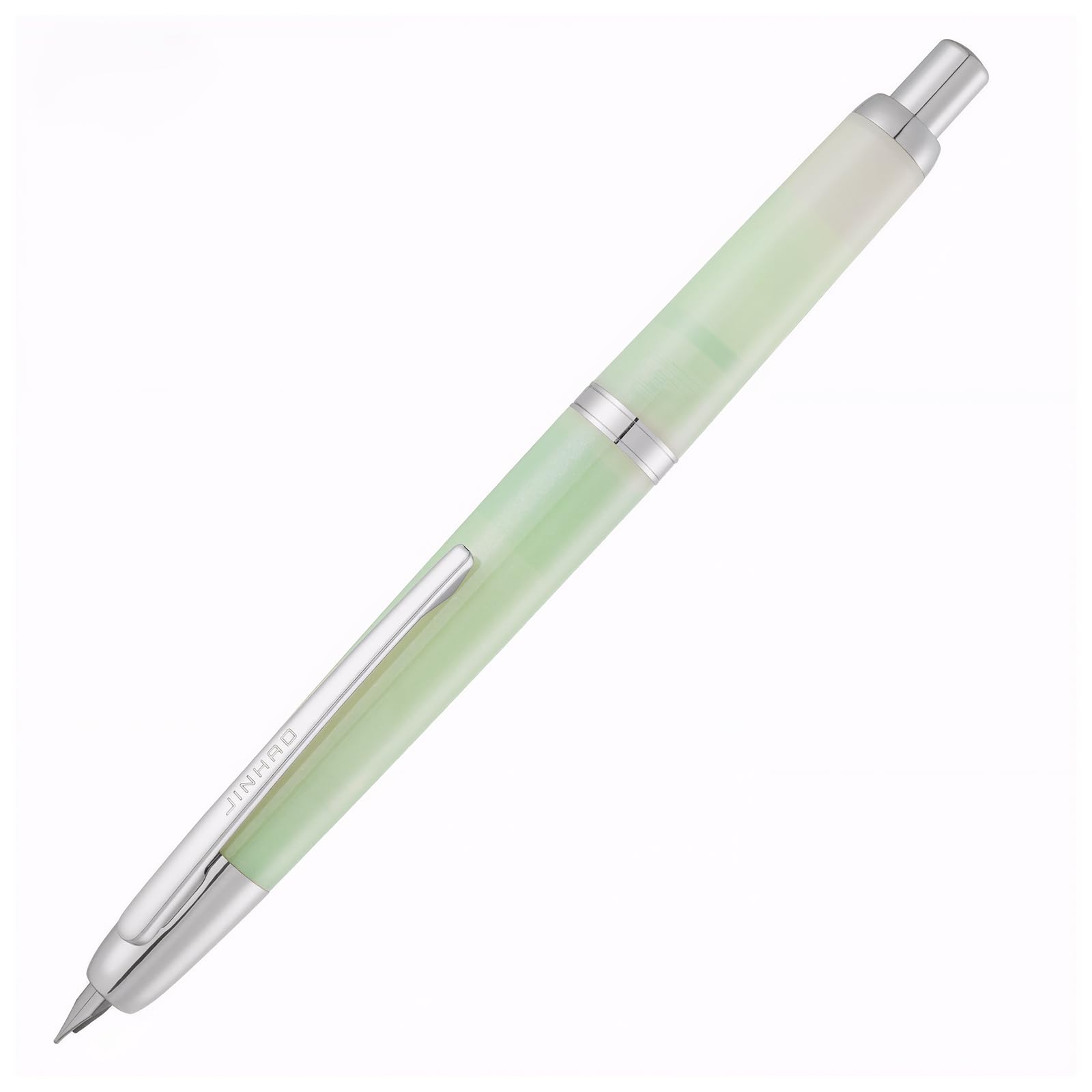 JINHAO 20 Celestial Jade silver Clip Resin Press Fountain Pen F Ink Pen With Converter Stationery School Supplies